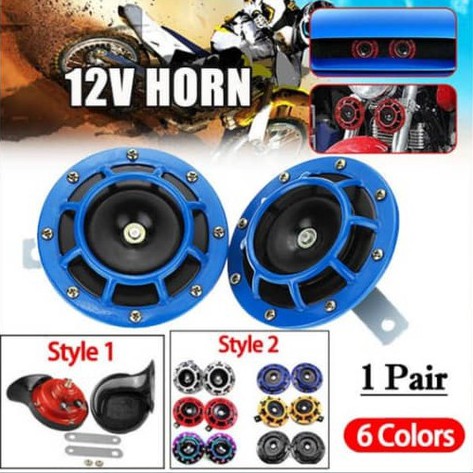Car Horn Motorcycle Horn BM Snail Horn12V Titanium Rainbow Supertone Dual Car Grille Horn Compact Super Tone kereta horn