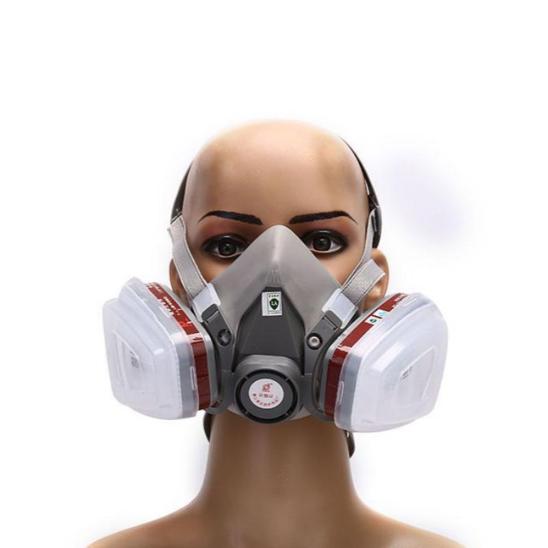 6200 Gas Mask paint spraying safety work half face respirator Shopee