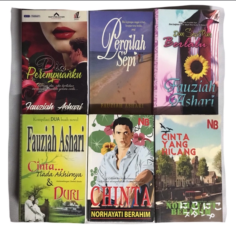NOVEL MELAYU FAUZIAH ASHARI NORHAYATI BERAHIM CHINTA DIA PEREMPUANKU PERGILAH SEPI DURI CINTA YANG HILANG NOVEL LAMA