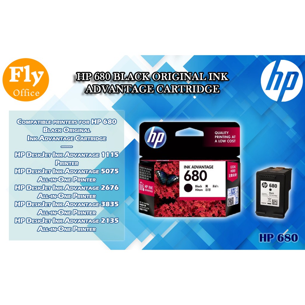 FREE FACE MASK -HP 680 Original Black Ink Cartridge for HP ...