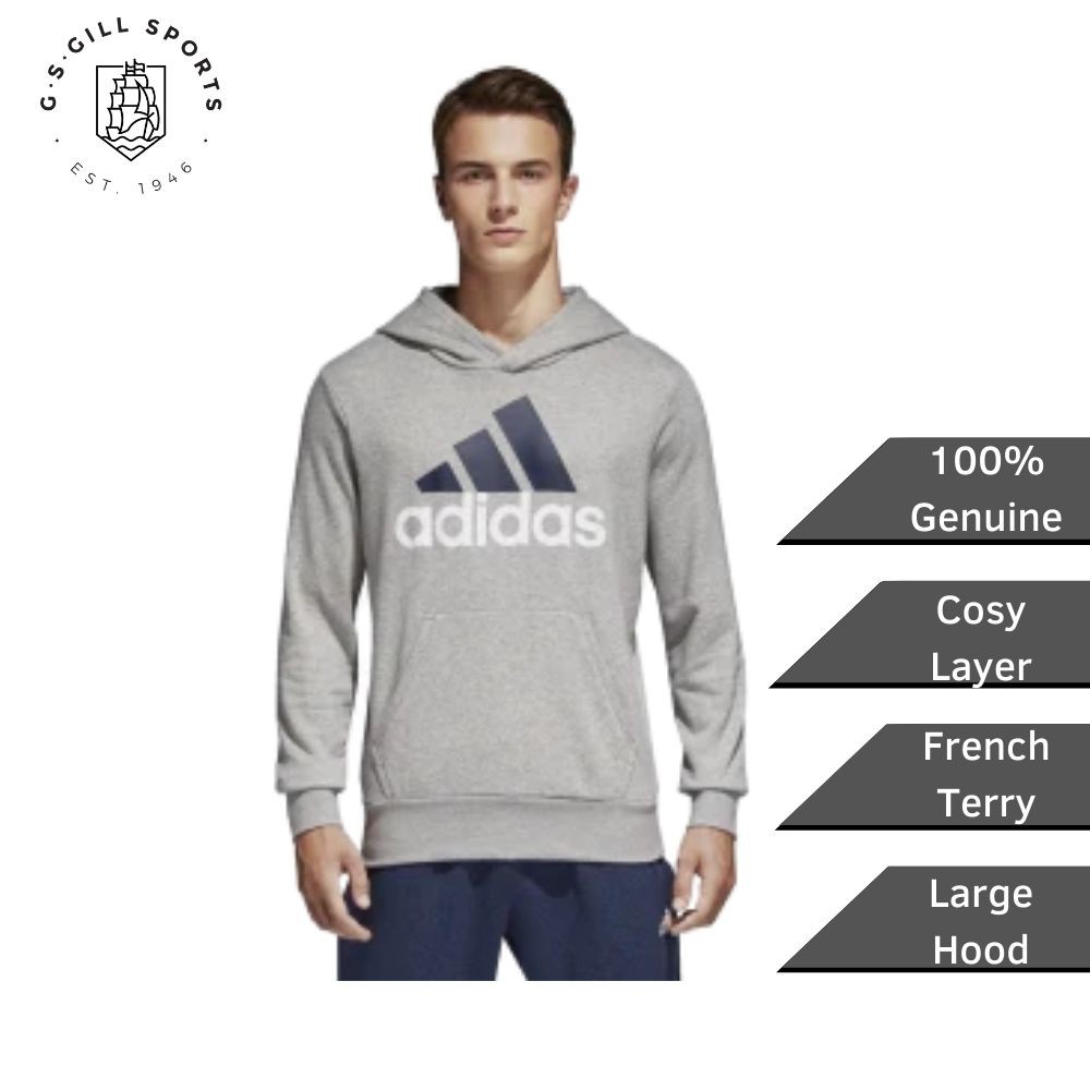 pesadilla Teoría establecida Verter Adidas Hoodie Sweatshirt Men Pullover Sport Sweater Essentials Linear -  Medium Grey Heather S98775 | Shopee Malaysia