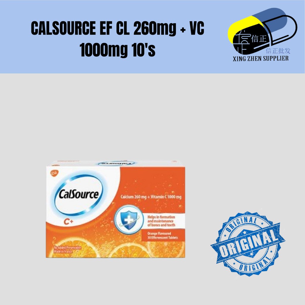 Calsource Ef Cl 260mg Vc 1000mg 10 S Ca C 1000 Sandoz Effervescent Tab Orange 10s Shopee Malaysia