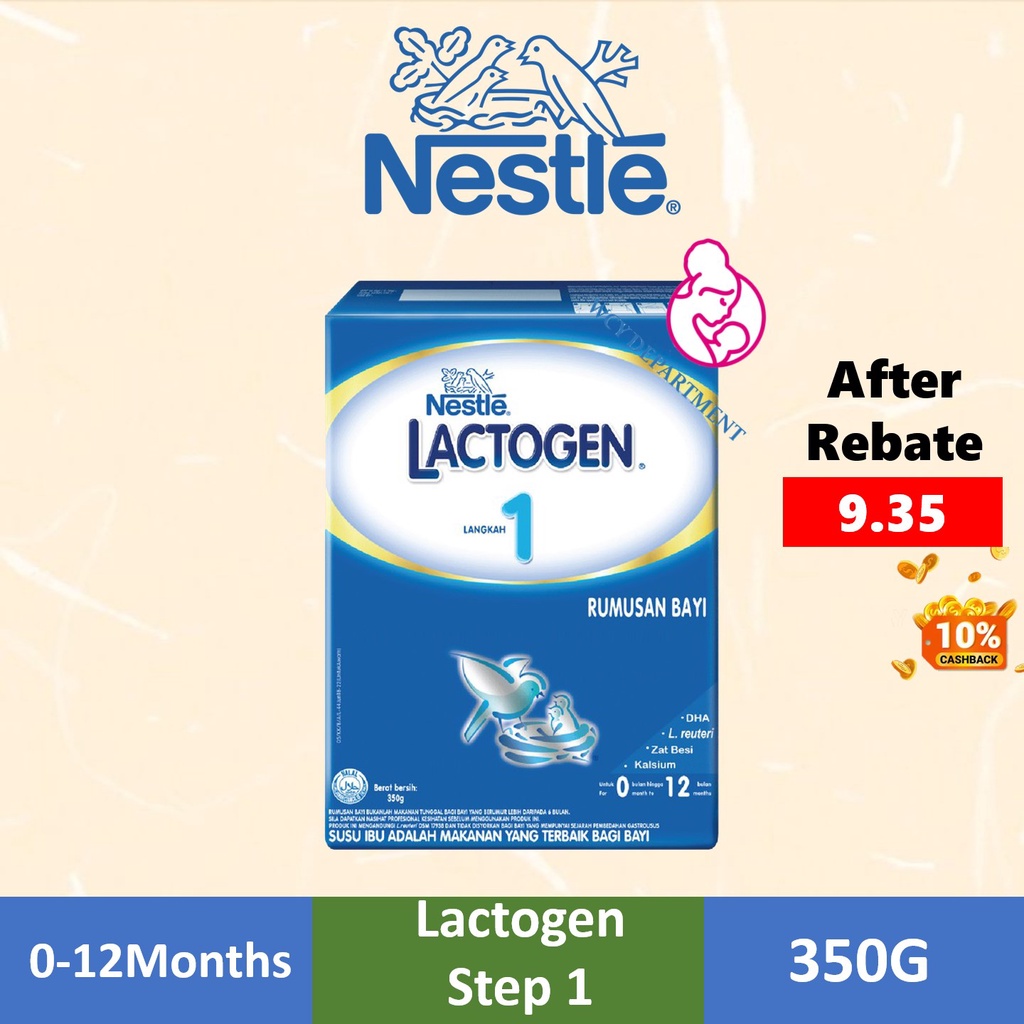 [RM 9.35 AFTER SHOPEE COIN REBATE] Nestle Lactogen 1 (350g)-exp12/2022