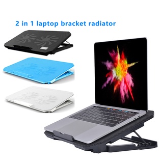 Metal Laptop Cooler Pad Adjustable Speed 2 USB Ports and 2-5 Cooling Fan Laptop Cooling Pad Notebook Stand 12-17 inch