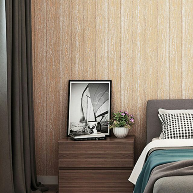 Hot Wallpaper Kertas Dinding Corak Kayu Industry Design Decor