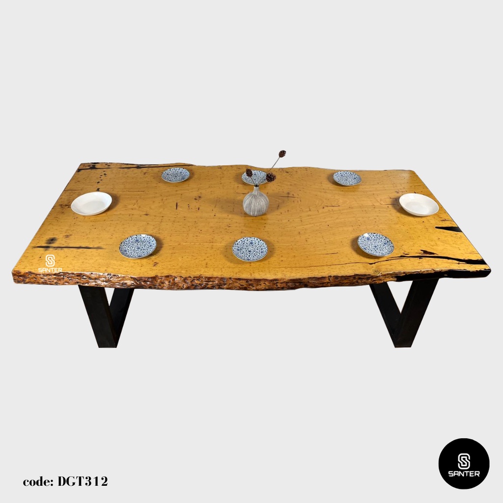 DGT312. Chengal Emas Solid Wood Dining Table/ Meeting Table (8 to 10 seater) Shopee Malaysia