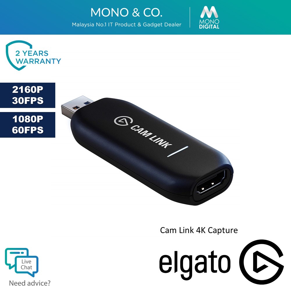 Corsair Elgato Cam Link 4k 1080p 60fps Or Even Up To 4k At 30 Fps 10gam9901 Shopee Malaysia