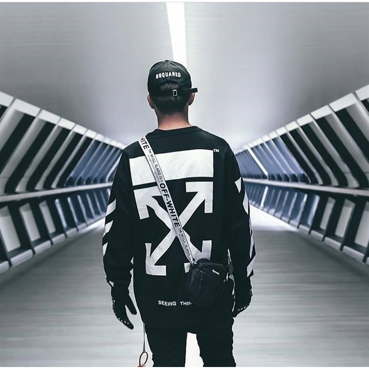 off white hoodie classic stripes