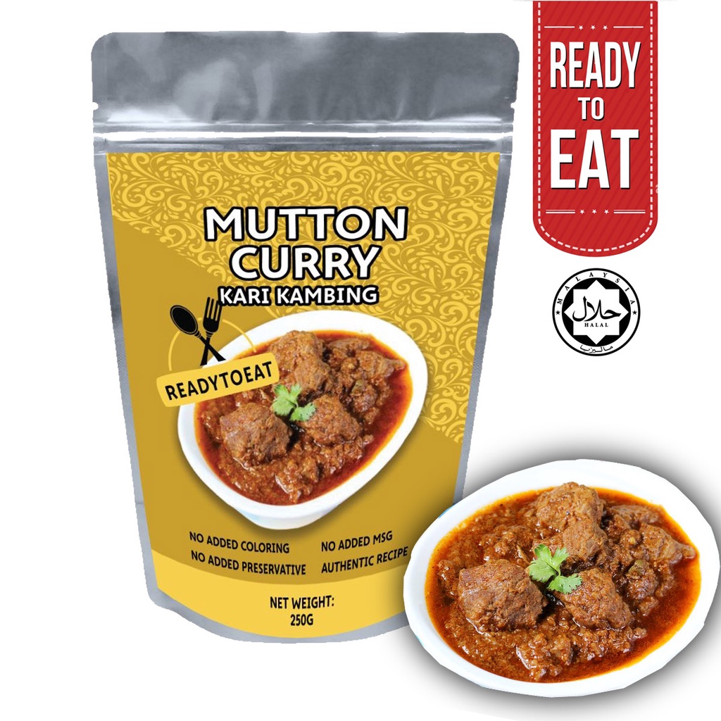 Pasti Halal Kari Kambing Muton Curry Ready to eat meal , travel instant