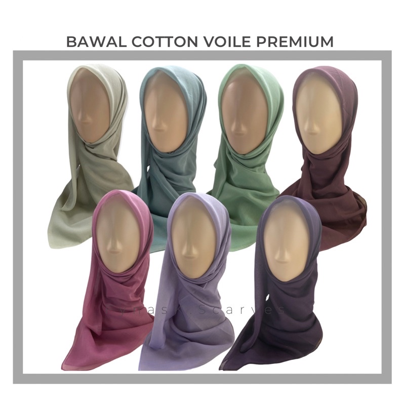 Bawal Cotton Plain Premium Bawal Cotton Voile Premium | Shopee Malaysia