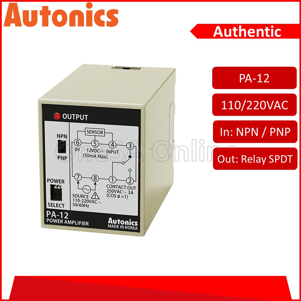 Sensor Controller Autonics PA12 NPN & PNP Relay output 110 220VAC 