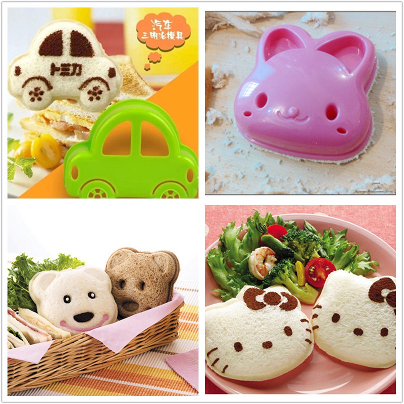 Cute Bear Hello Kitty Car Sandwich Bread Mold Breakfast Cake Mould Cutter DIY Decor