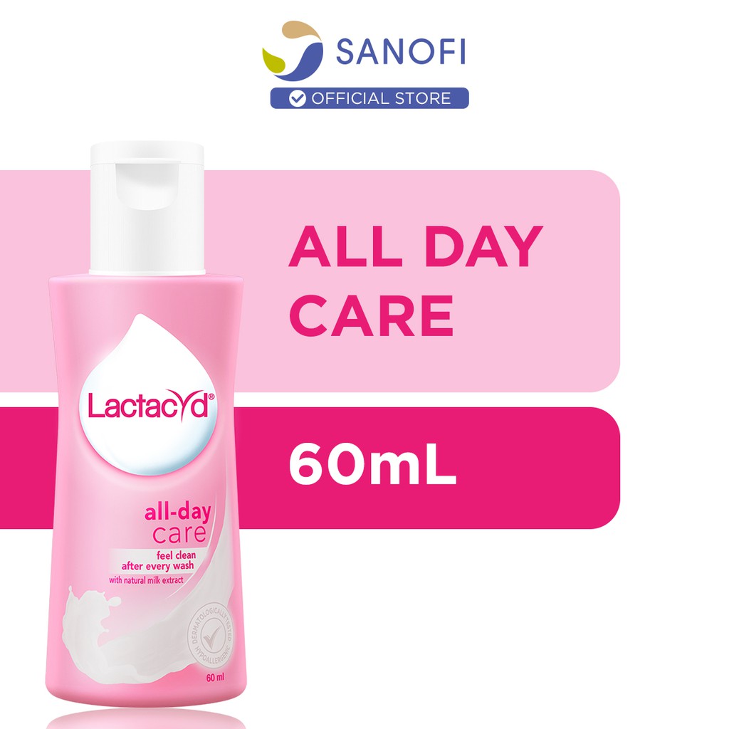 Lactacyd Feminine Wash All Day Care Maintain PH Balance and Away from Irritation (60ml) [Exp date: May 2027]