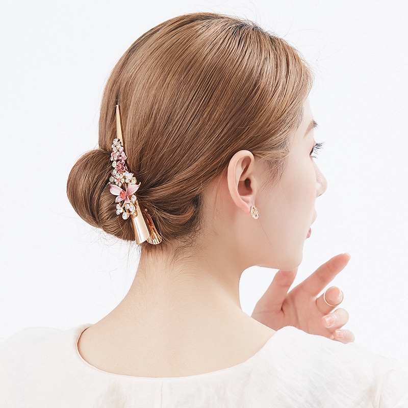 Metal Baking Hairpin Korean Style Hair Pin Wind Wanita Bunga
