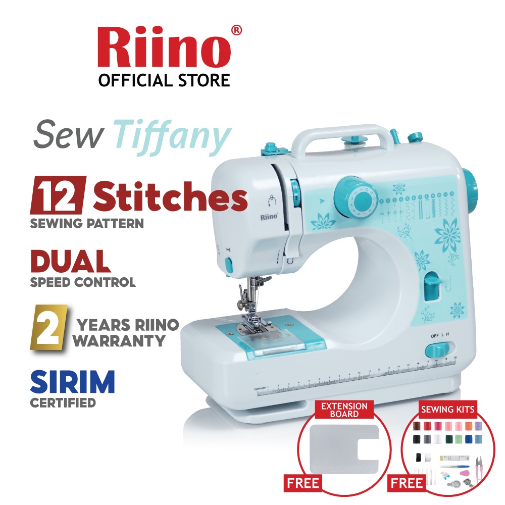 Riino Dual Speed Sewing Machine Tiffany Free Sewing Kit and Extension Board - SEW05