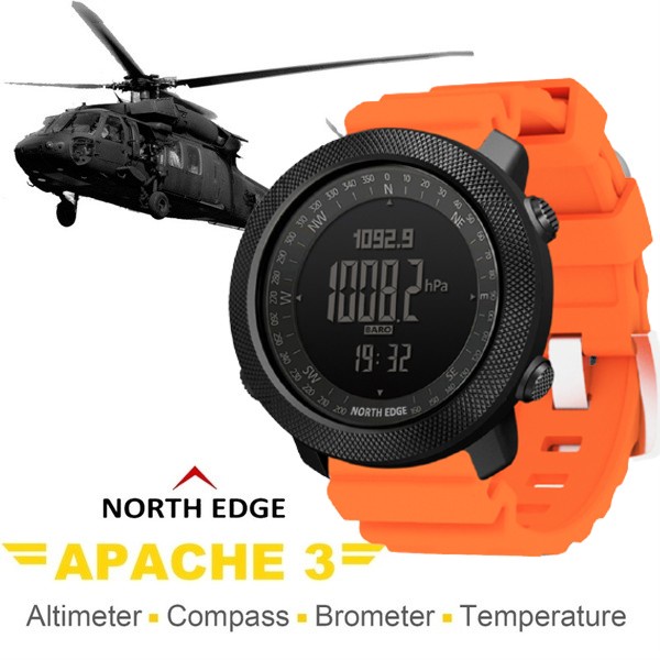 (Silicone Starp) North Edge Apache Men's Outdoor Sport Tactical Watches