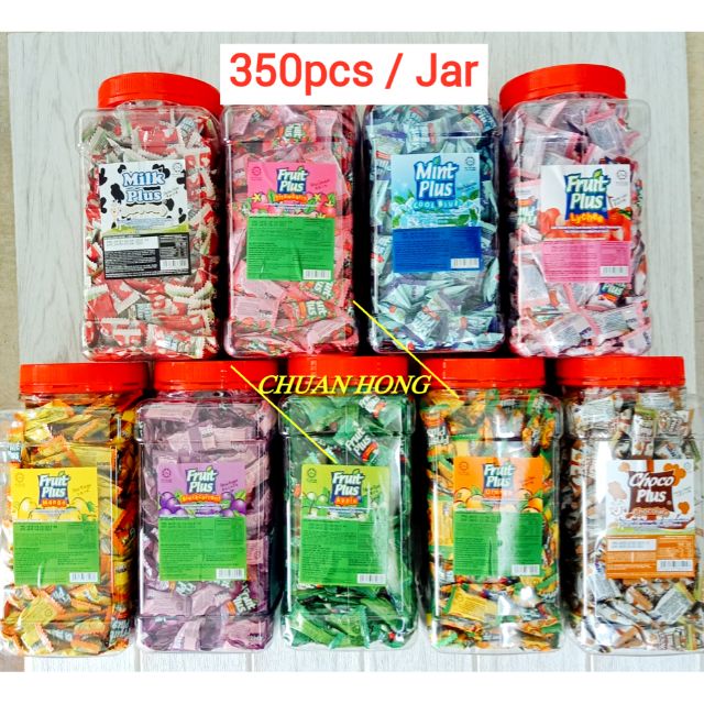 Fruit Plus Chewy Candy 350pcs+ /Jar Shopee Malaysia