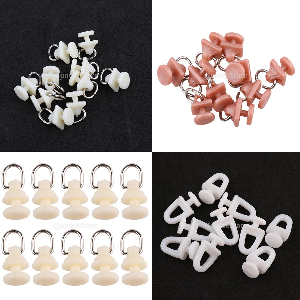 10pcs Curtain Track Glider Rail Sliding Roller Runner Hook Ceiling Carrier 1 20mm