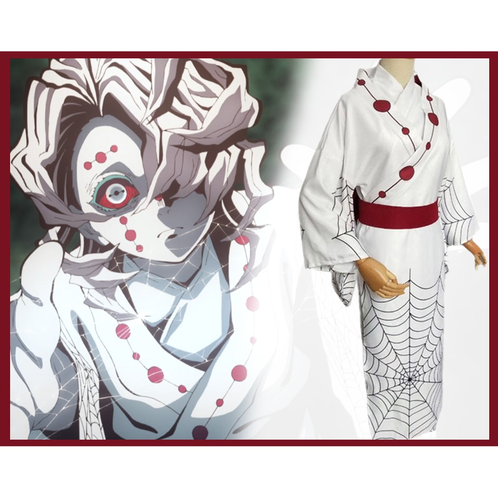 Kimetsu No Yaiba Rui Cosplay Demon Slayer Lower Moon 5 Kimono Spider Cosplay Shopee Malaysia