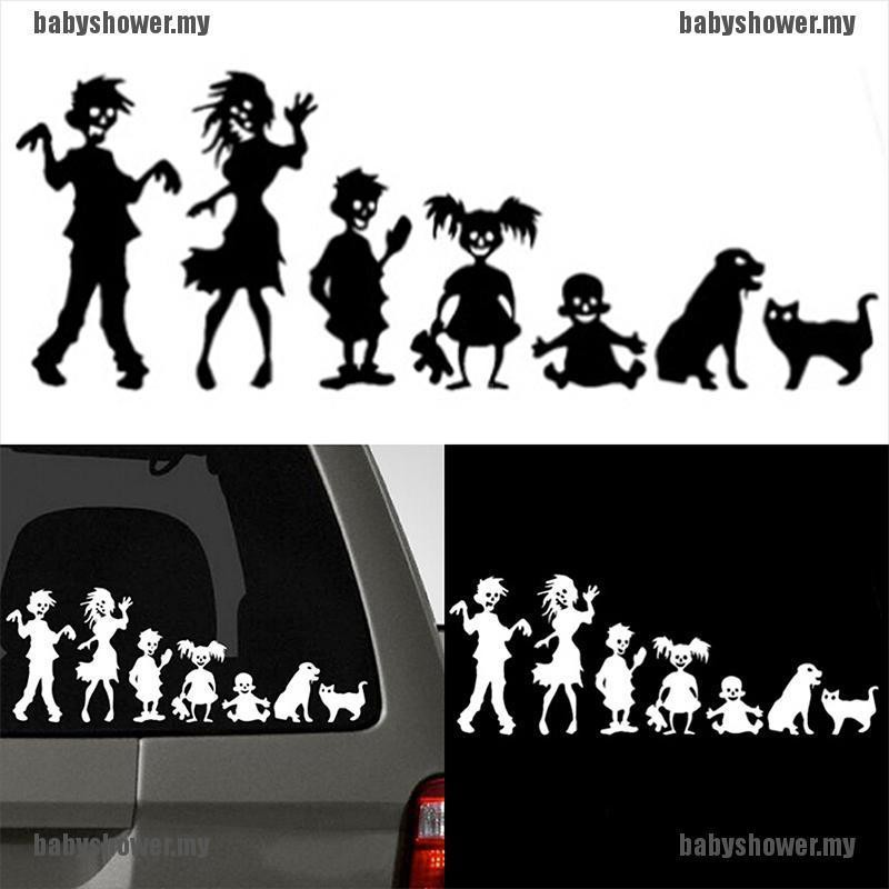 zombie family car stickers