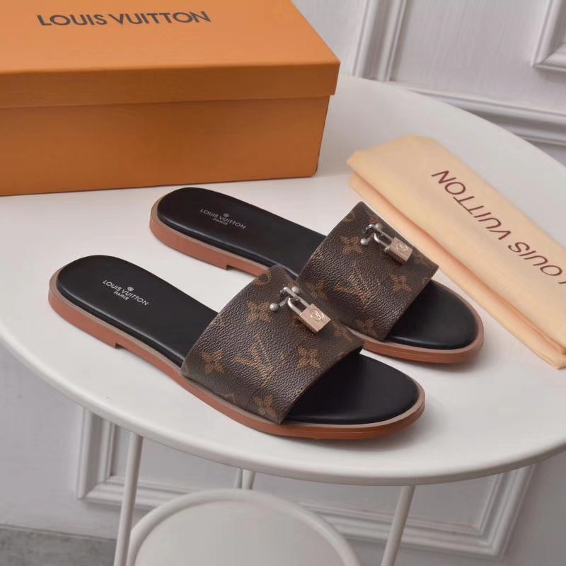 louis vuitton lock sandals