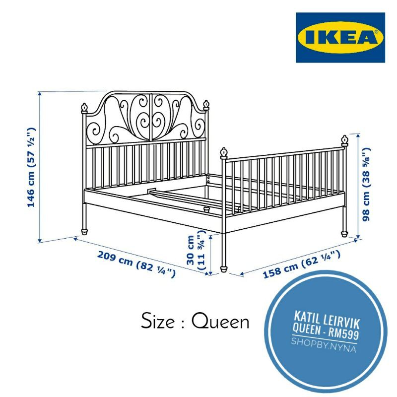 Hot Ikea Leirvik Bed Frame, Leirvik Queen Bed Frame