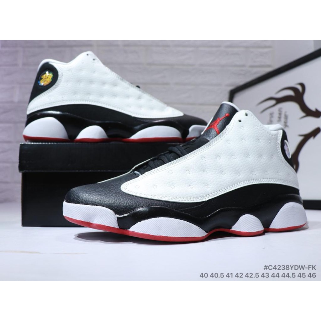 jordan 13 black n white