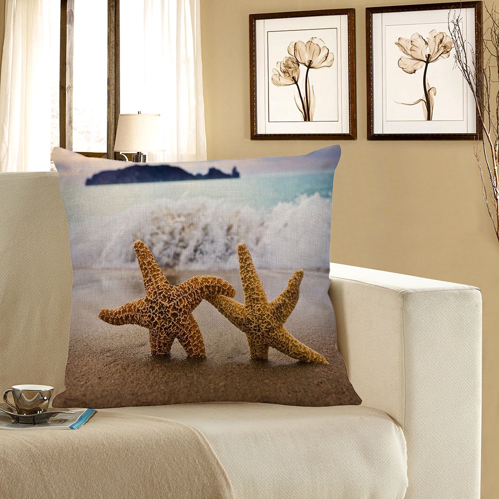 Good Value For Money Home Decor Starfish Beach Style Pillow Case