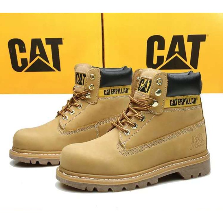 caterpillar yellow shoes