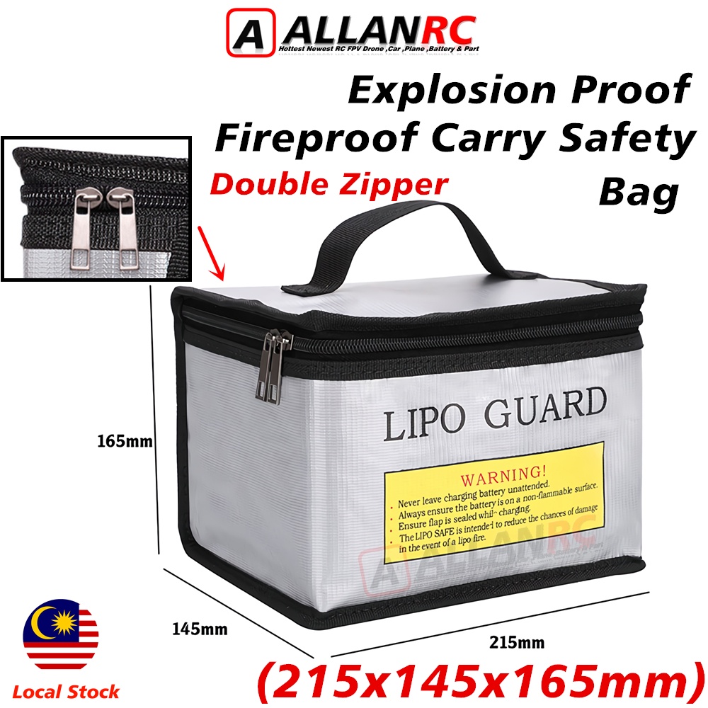 Lipo Battery Portable Fireproof Explosion Proof Safety Bag ...