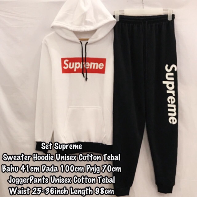 supreme set in hoodie