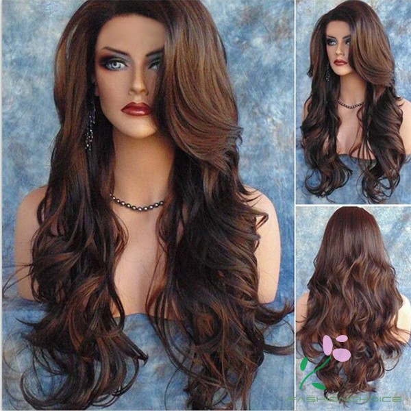 Fancy Long Wavy Curly Hair Women Cosplay Costume Wigs Hair Weaving