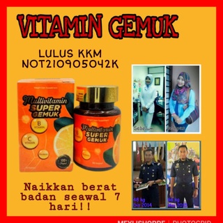 Buy Vitamin Super Gemuk Multivitamin Super Gemuk Ubat Gemuk Pil Gemuk Vitamin Gemuk Ubat Seetracker Malaysia