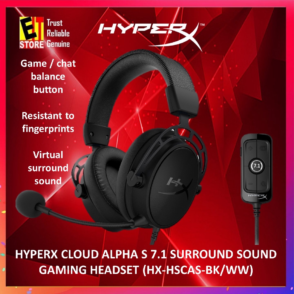 hyperx cloud alpha s gaming headset black