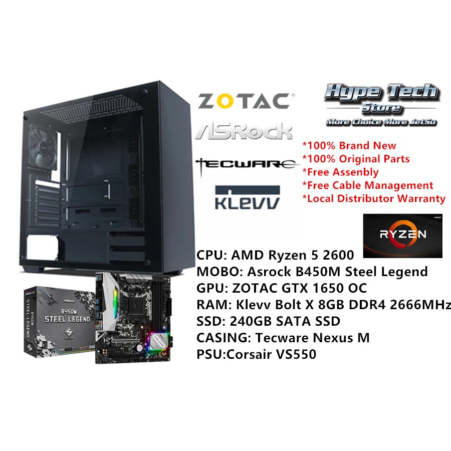 Asrock b450 steel discount legend ryzen 5 2600