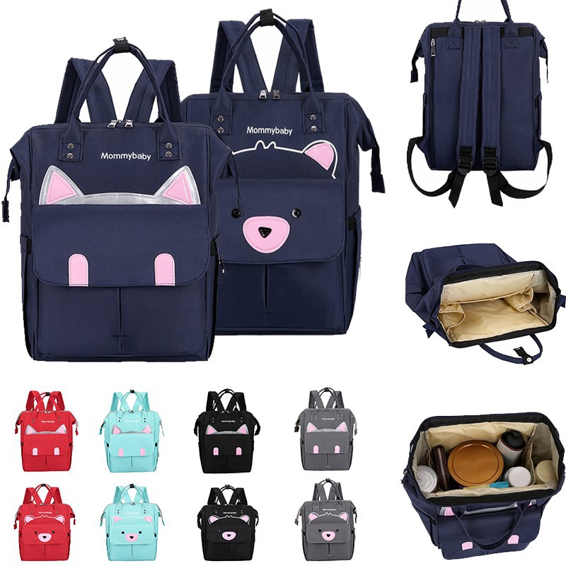 Diaper Bag Cute Cartoon Cat Ears Mummy Maternity Nappy Baby Bag Travel  Backpack | Shopee Malaysia