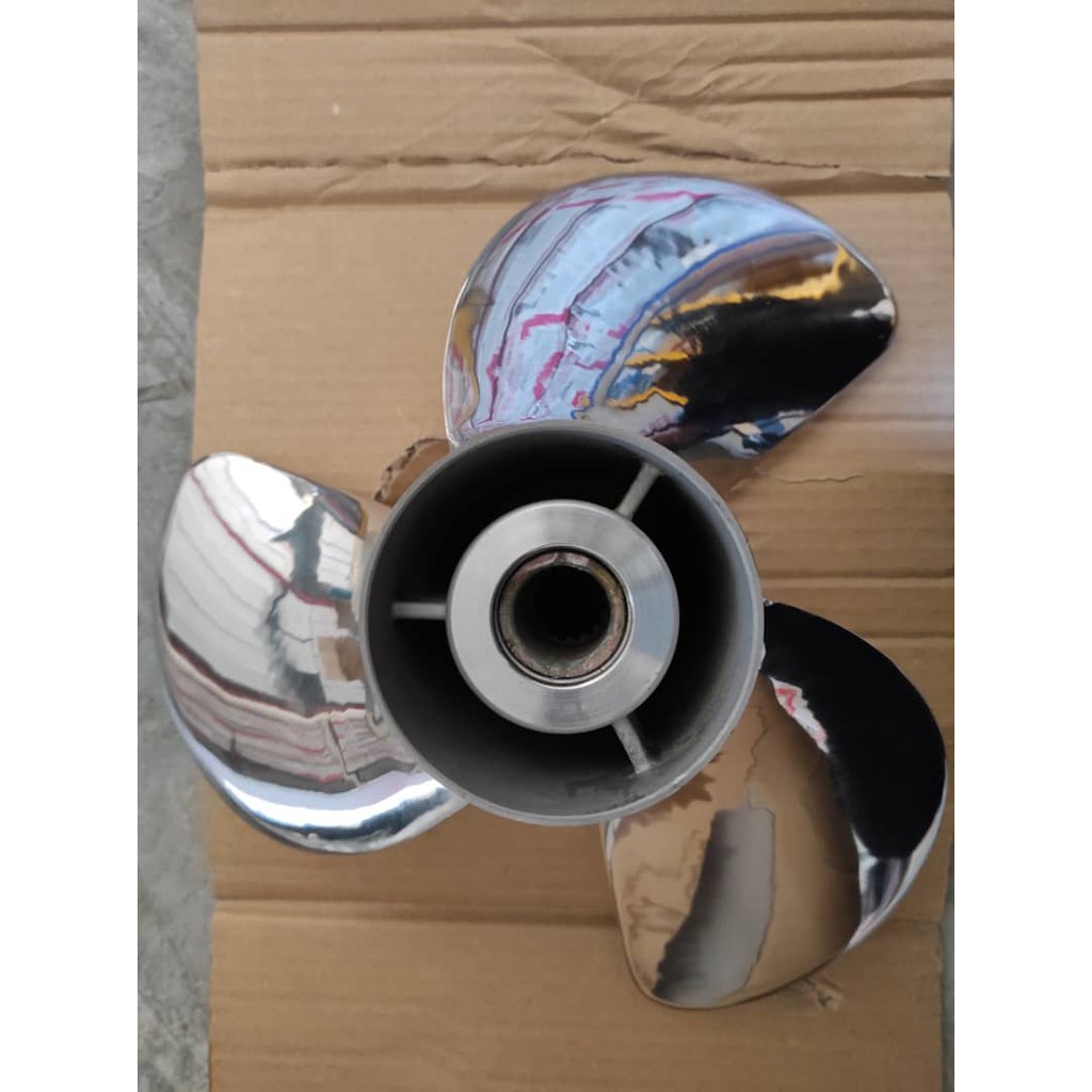YAMAHA OUTBOARD PROPELLER STAINLESS STEEL FOR ENGINE YAMAHA 85HP Shopee Malaysia