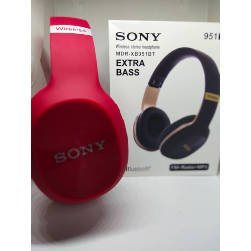 SONY MDR-XB951BT Wireless Bluetooth Headphone FM Radio MP3 Extra Bass Hi-Fi  Stereo Bluetooth Headset | Shopee Malaysia