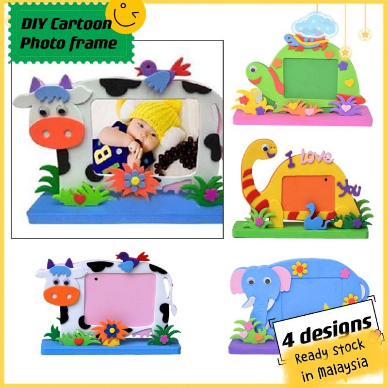 Local StockDIY 3D Eva Foam Sticker Cartoon Photo Frame Fun Decor Kids Child Art Craft Toys