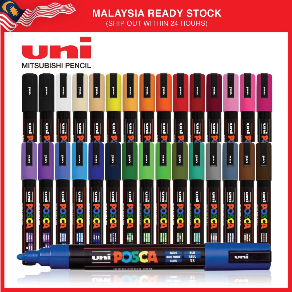 Uni Posca Medium Size Water Based Paint Marker PC-5M Art And Painting ...