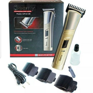 Geemy GM6128 GM-566 Professional Rechargeable Shaver & Trimmer Set(Hair Clipper/Shaver/Nose Trimmer)Mesin Gunting Rambut