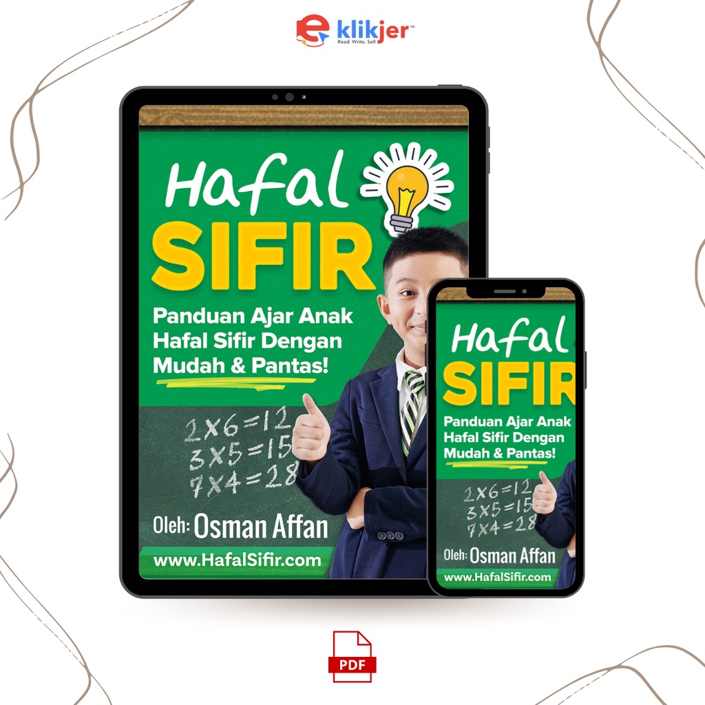 Ebook Hafal Sifir - Panduan Ajar Anak Hafal Sifir Dengan Mudah & Pantas