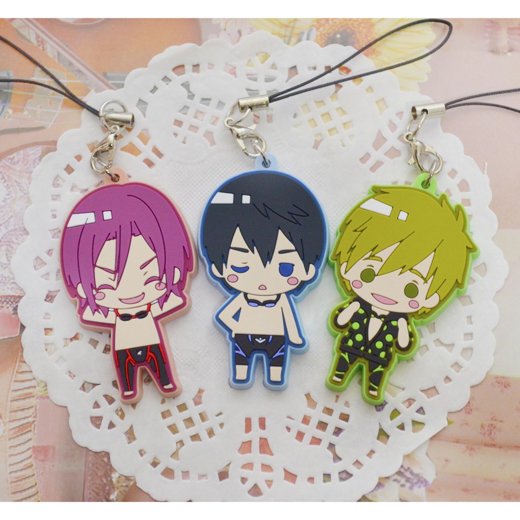 ▻Ready Stock◅ Free! Anime Keychain Haru Makoto Rubber Strap Rin Anime Free  Swimming Club | Shopee Malaysia