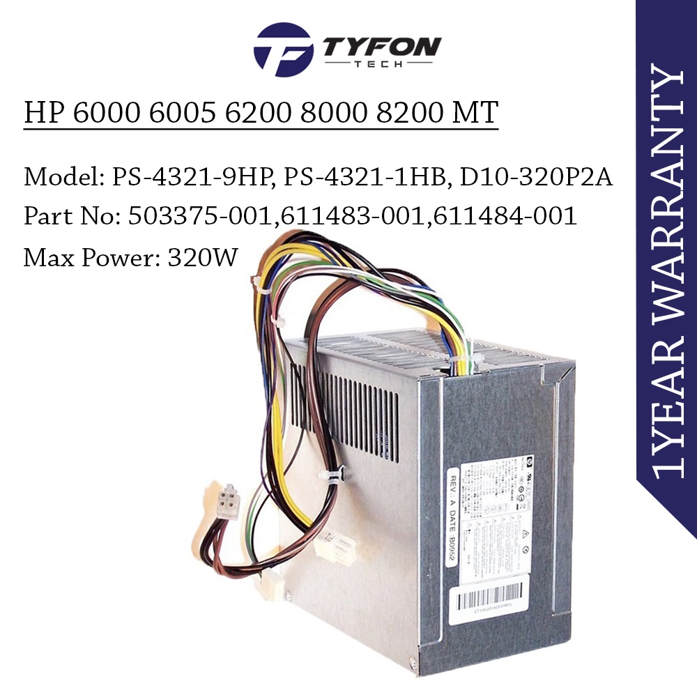 HP Compaq 6000 6200 6300 8000 8100 8200 8300 MT Pro Power Supply PSU