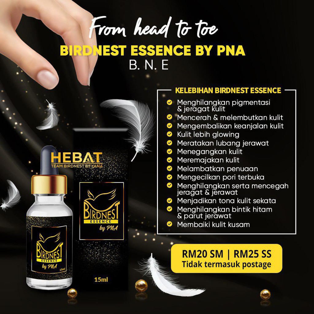 Original Birdnest Essence By Pna Label Baru Berkotak 100 Shopee Malaysia