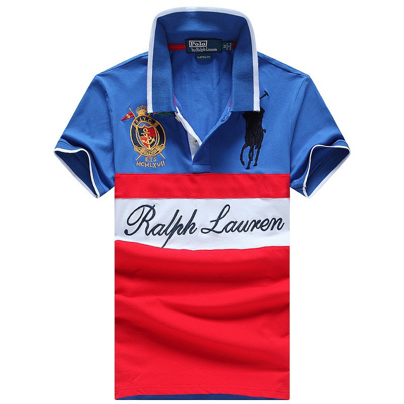 red white and blue ralph lauren polo shirt