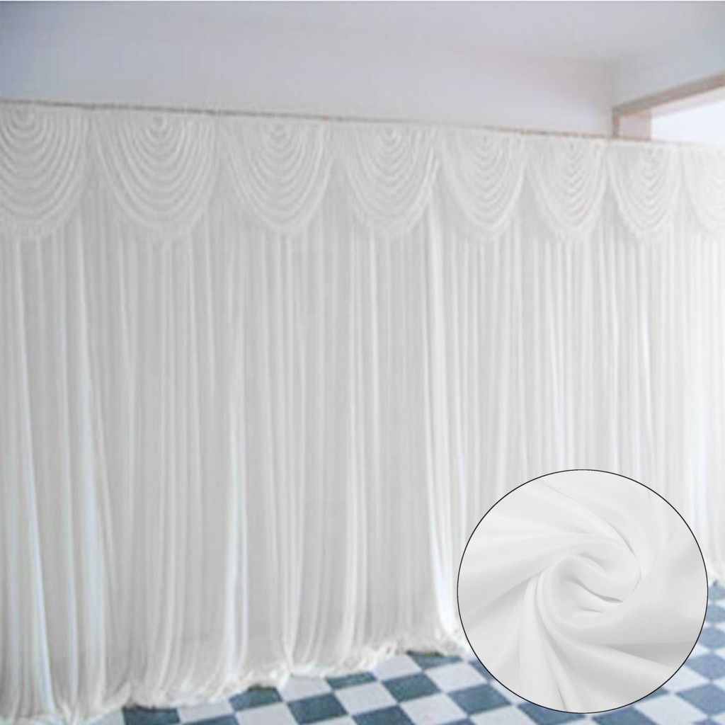 White Stage Wedding Backdrop Photography Background Draping
