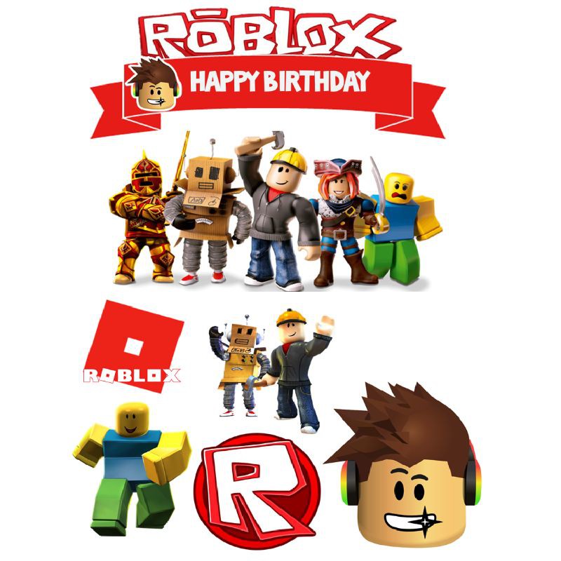 Topper Roblox In 2021 Birthday Cake Topper Printable, Roblox Birthday