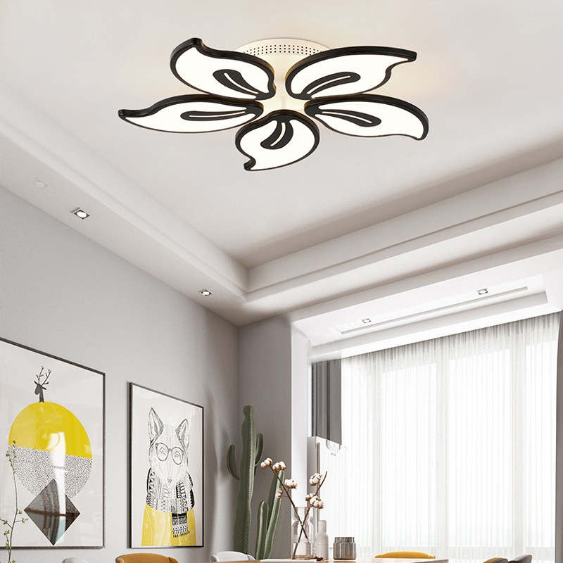 Ensaur 5 Segments Elegant Bauhinia Petal Shape Ceiling Lights Flower Bedroom Living Room Chandelier With App And Remote Control Shopee Malaysia