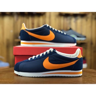 nike cortez orange and blue
